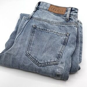 New W/O Tags PACSUN Women High Rise Girlfriend Wide Leg Denim Jeans Size 23